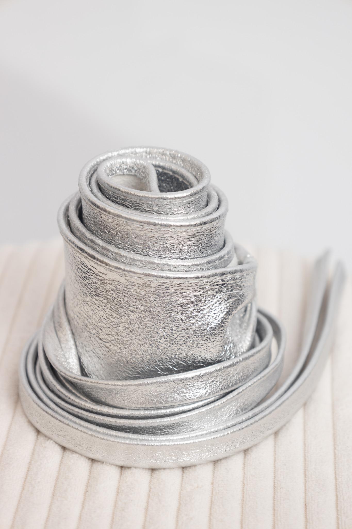 Ceinture Ruban Argentée
