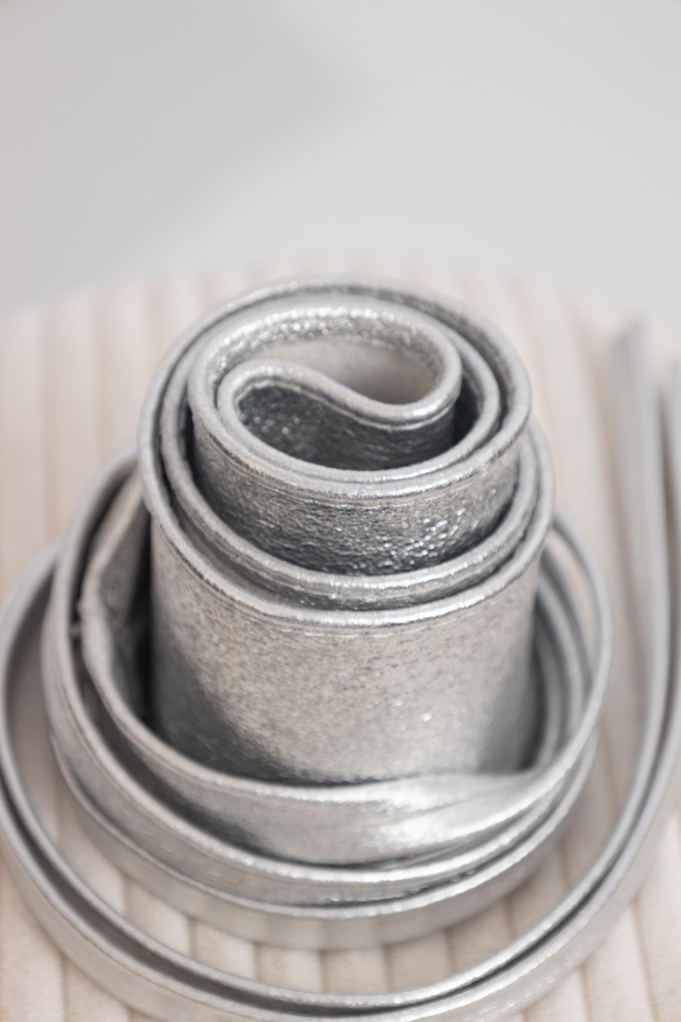 Ceinture Ruban Argentée