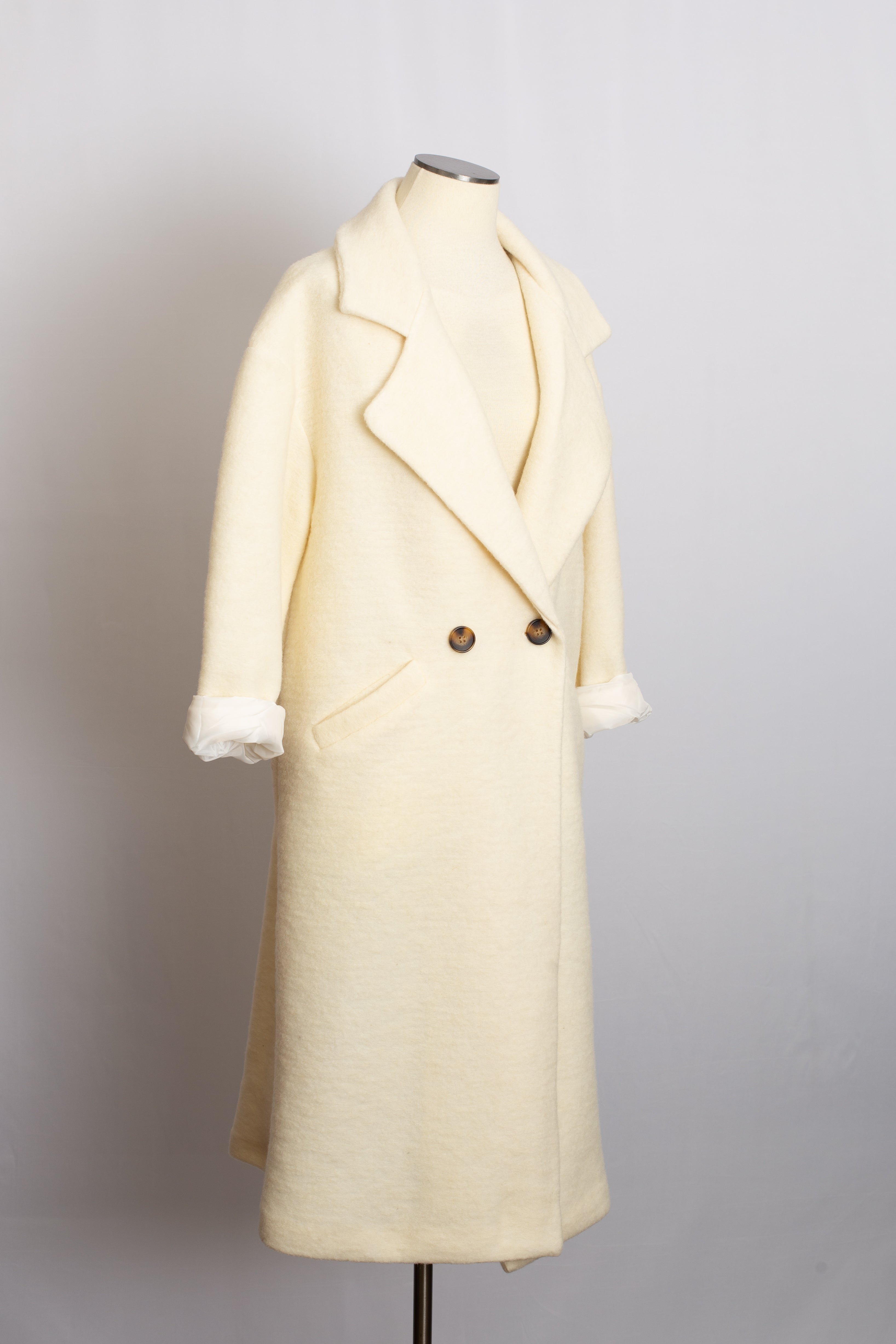 Manteau Laine Ivoire