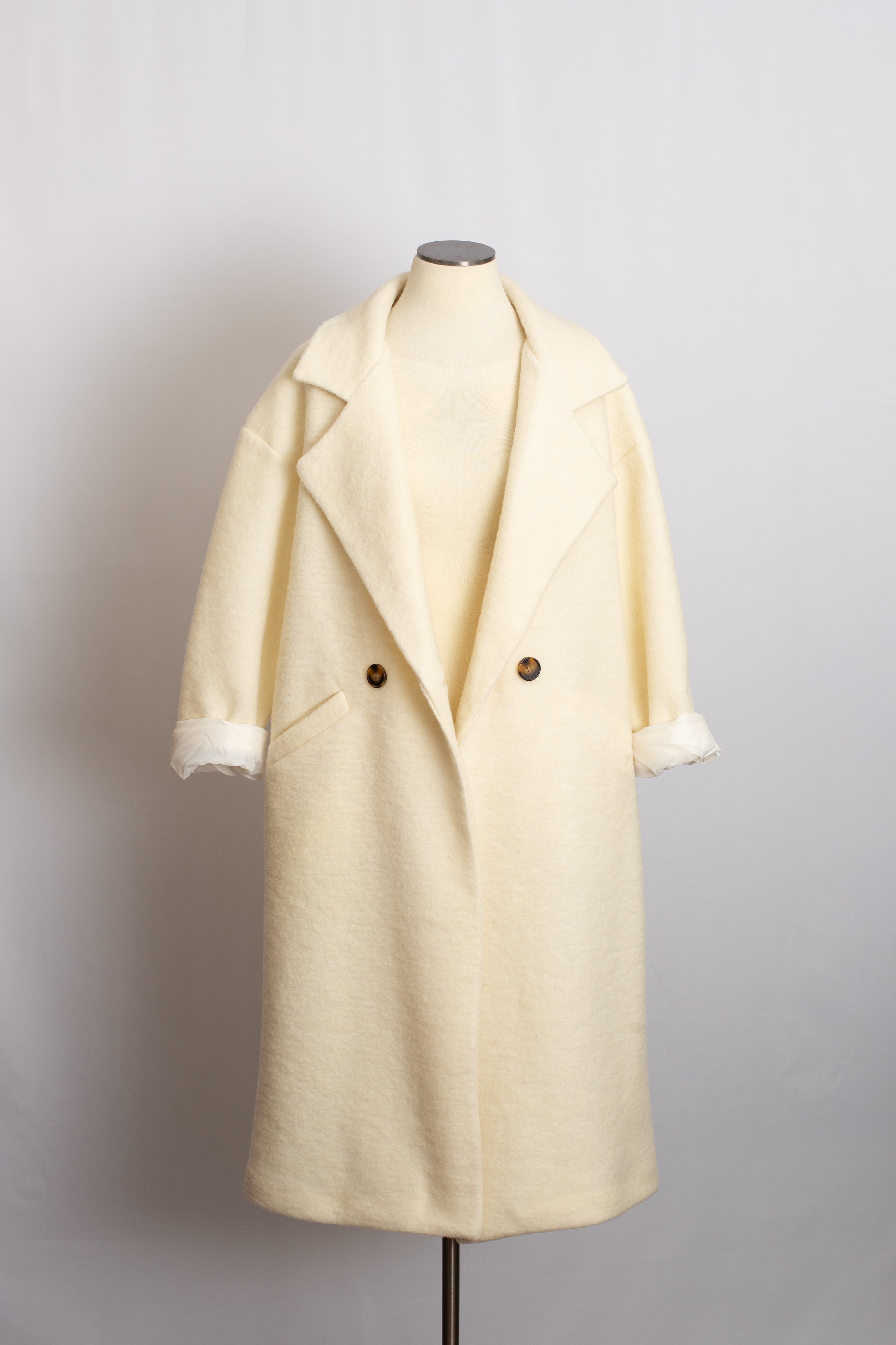 Manteau Laine Ivoire