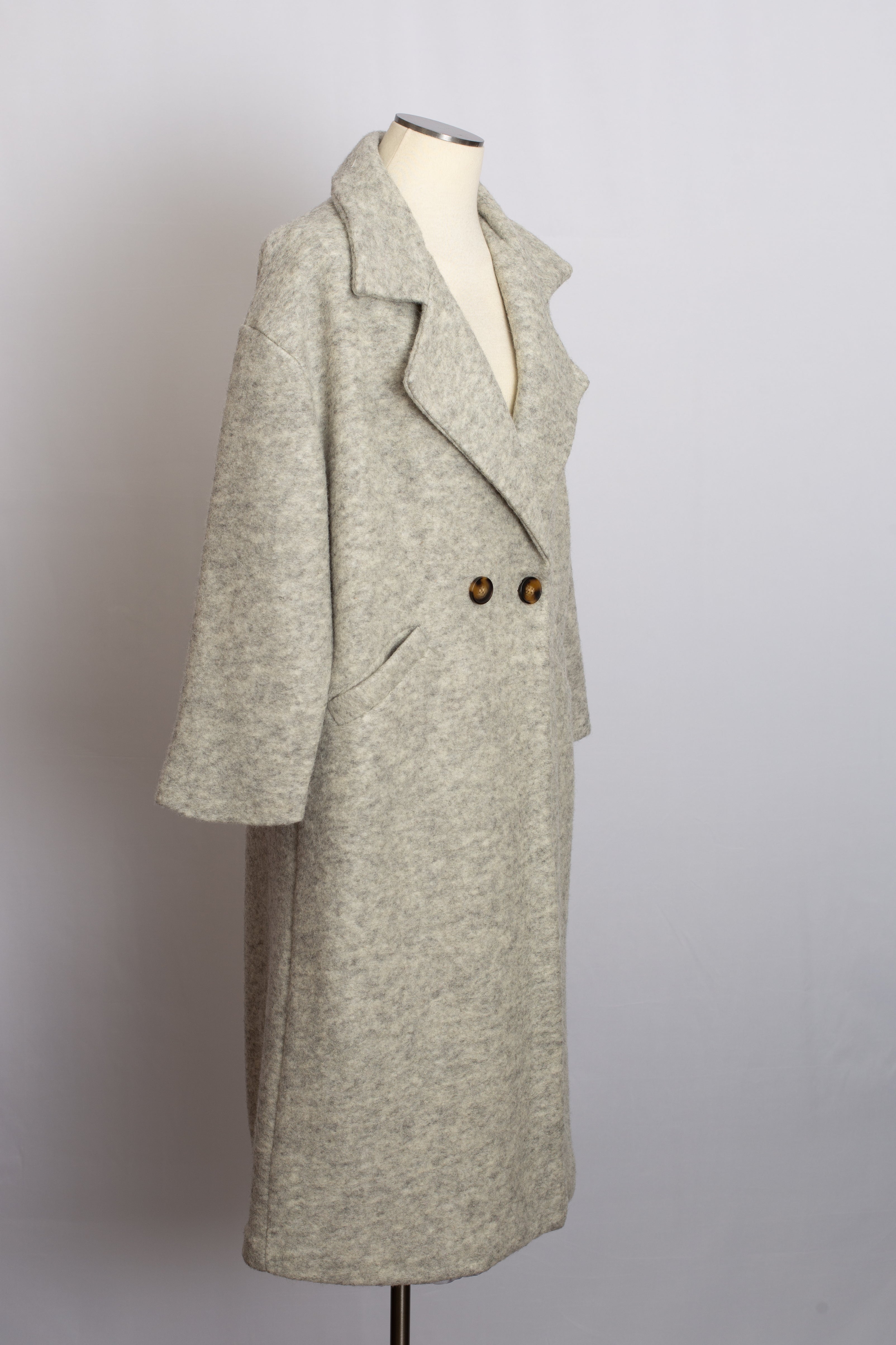 Manteau Laine Gris