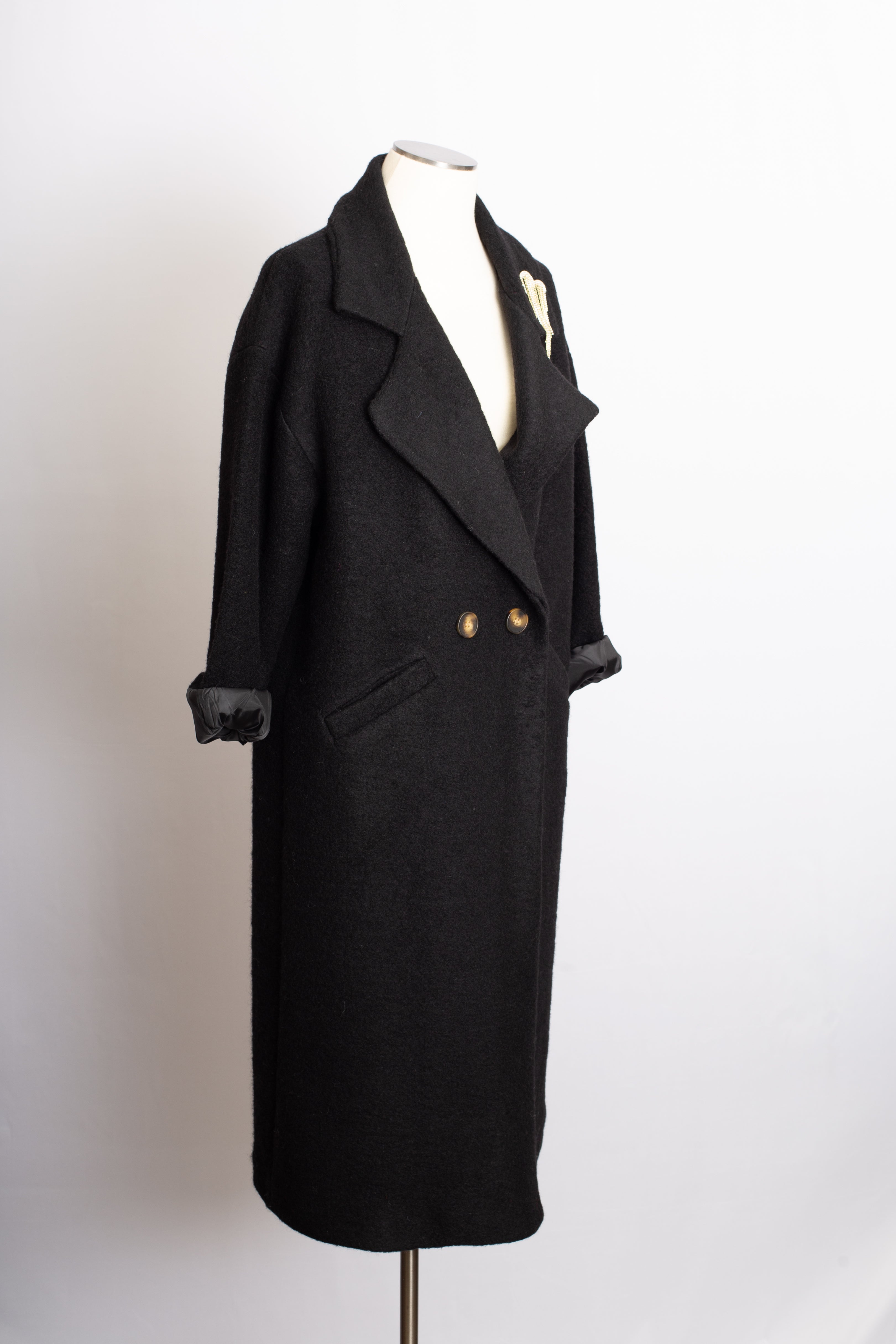 Manteau Laine Noir