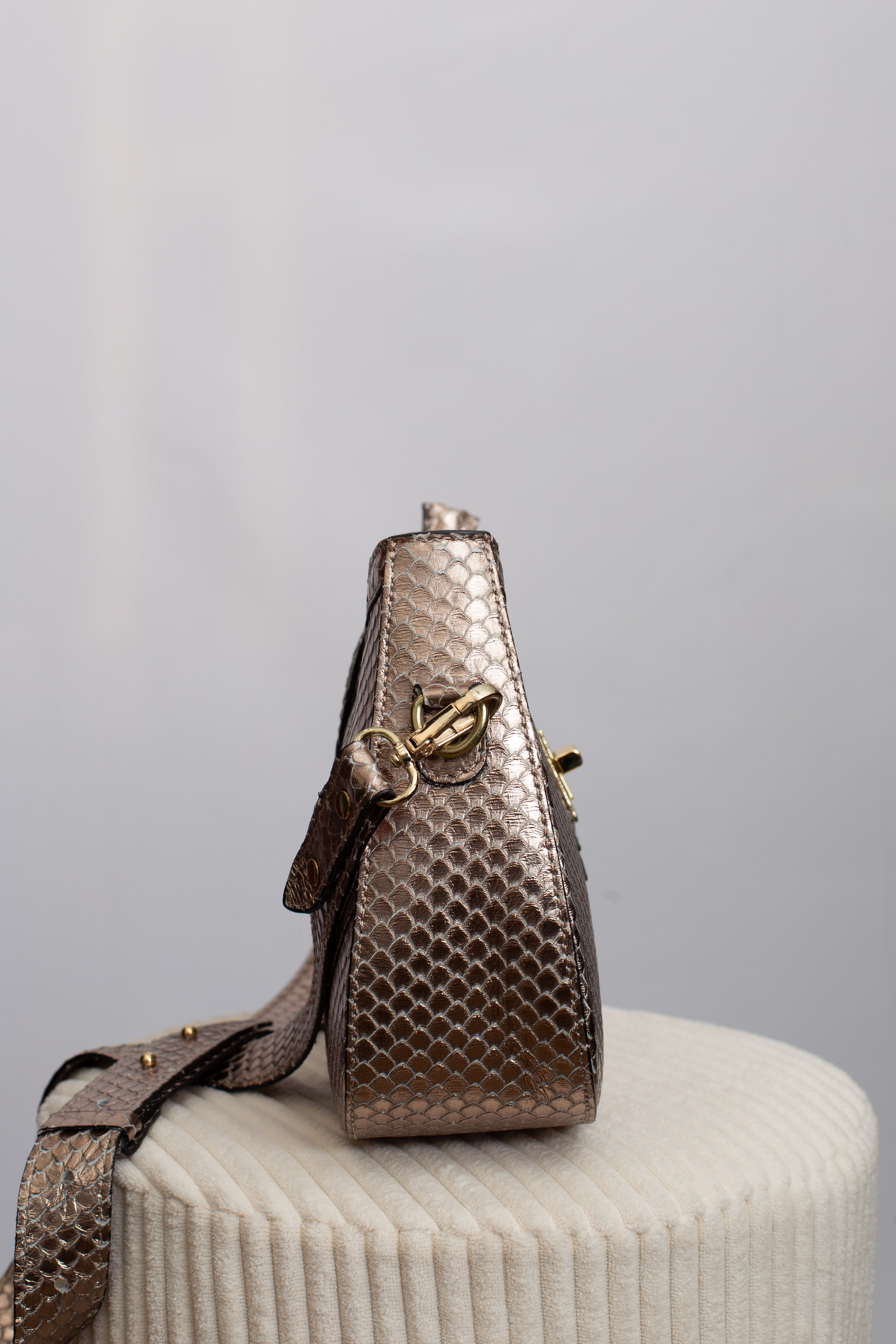 Sac Argenté Python