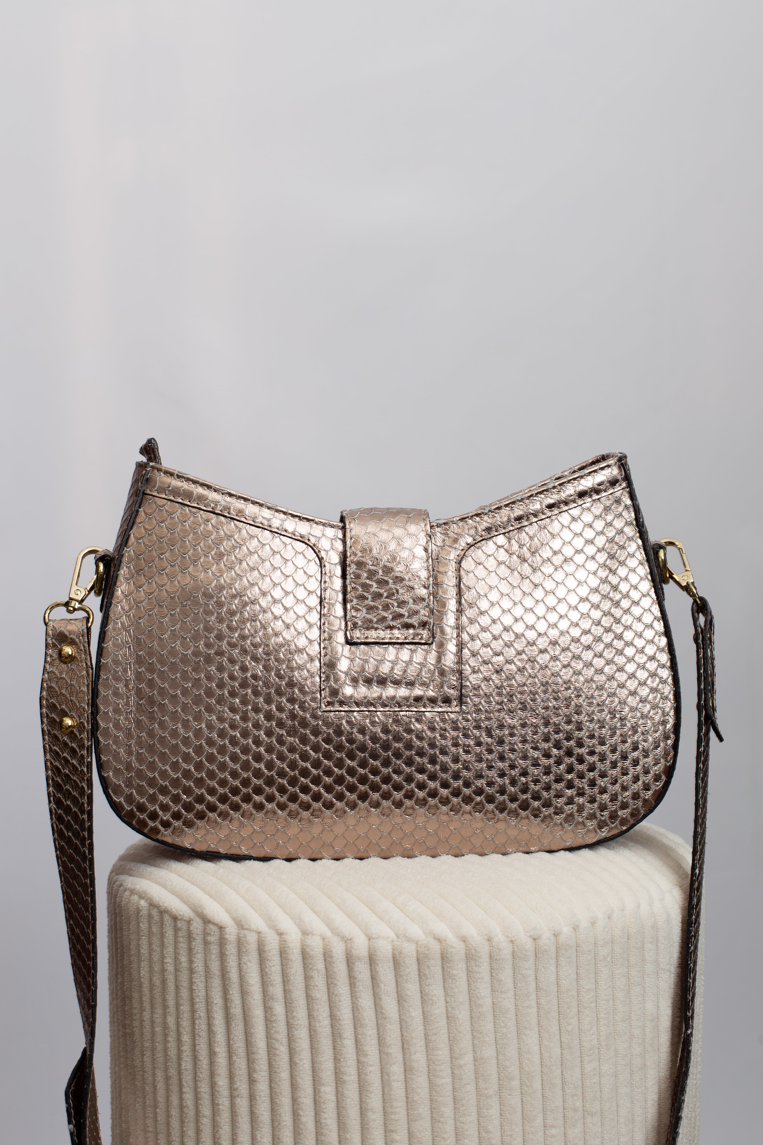 Sac Argenté Python