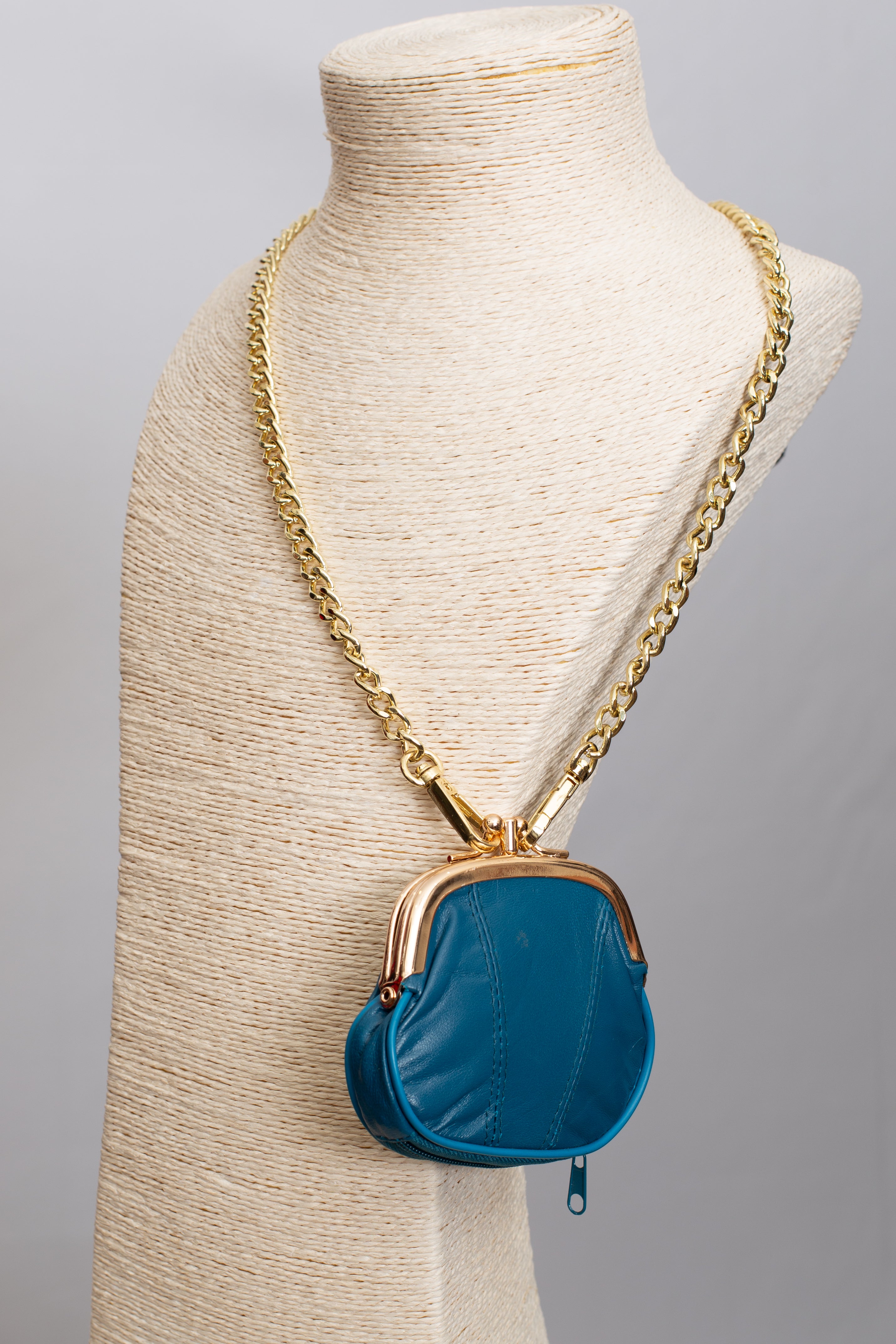 Collier Mini Bag Bleu
