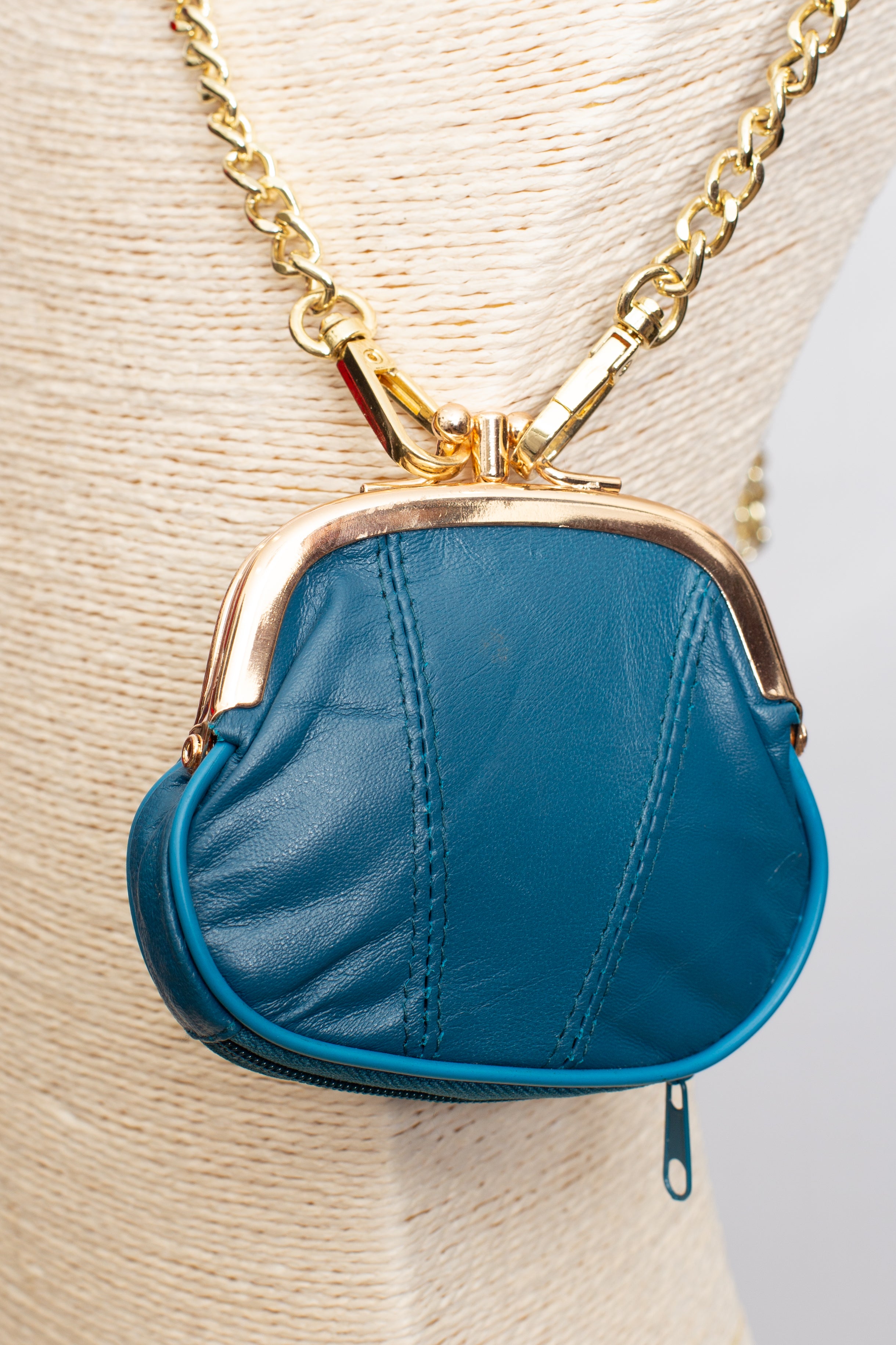 Collier Mini Bag Bleu