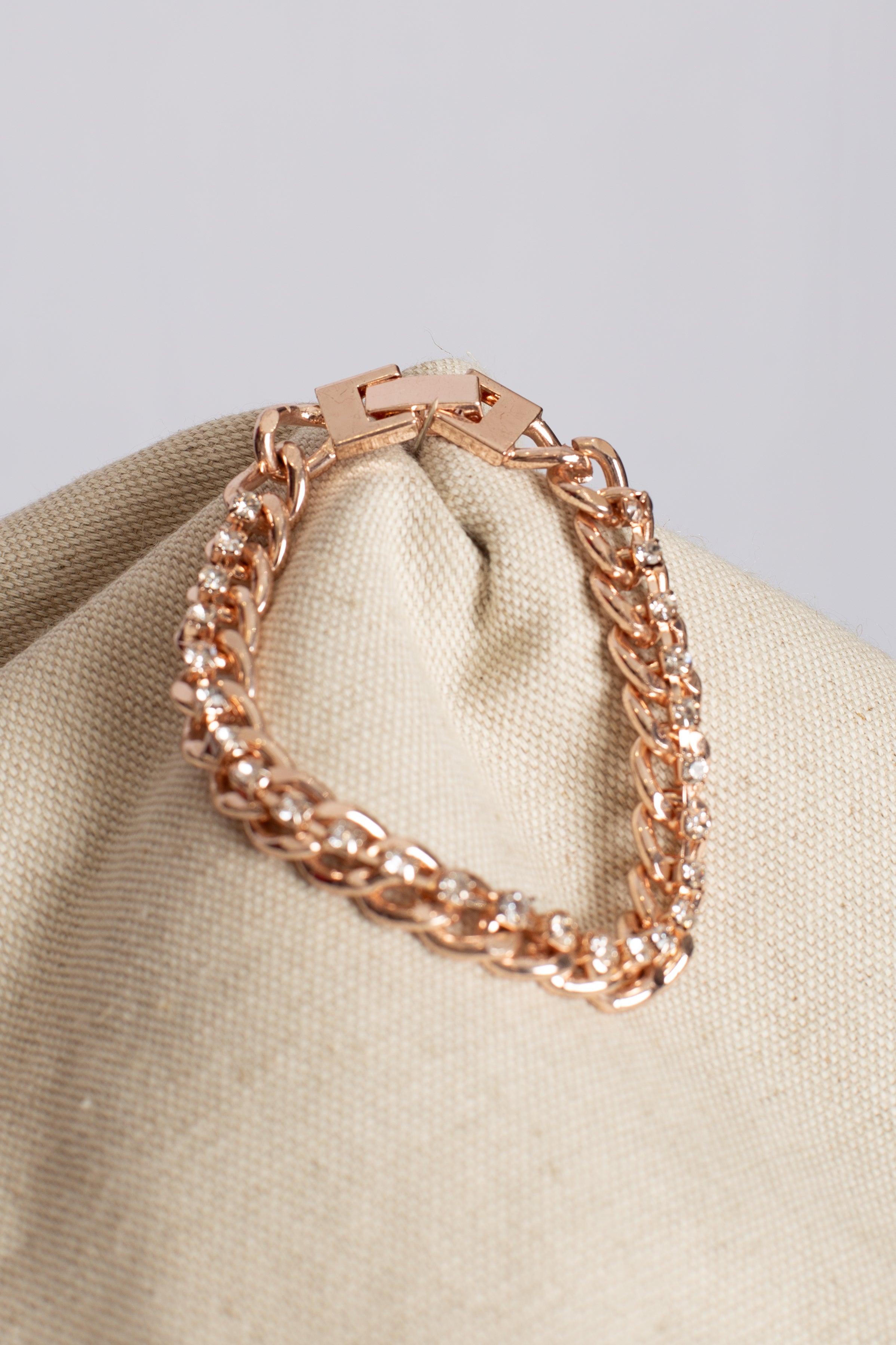 Bracelet Or Rose Serti
