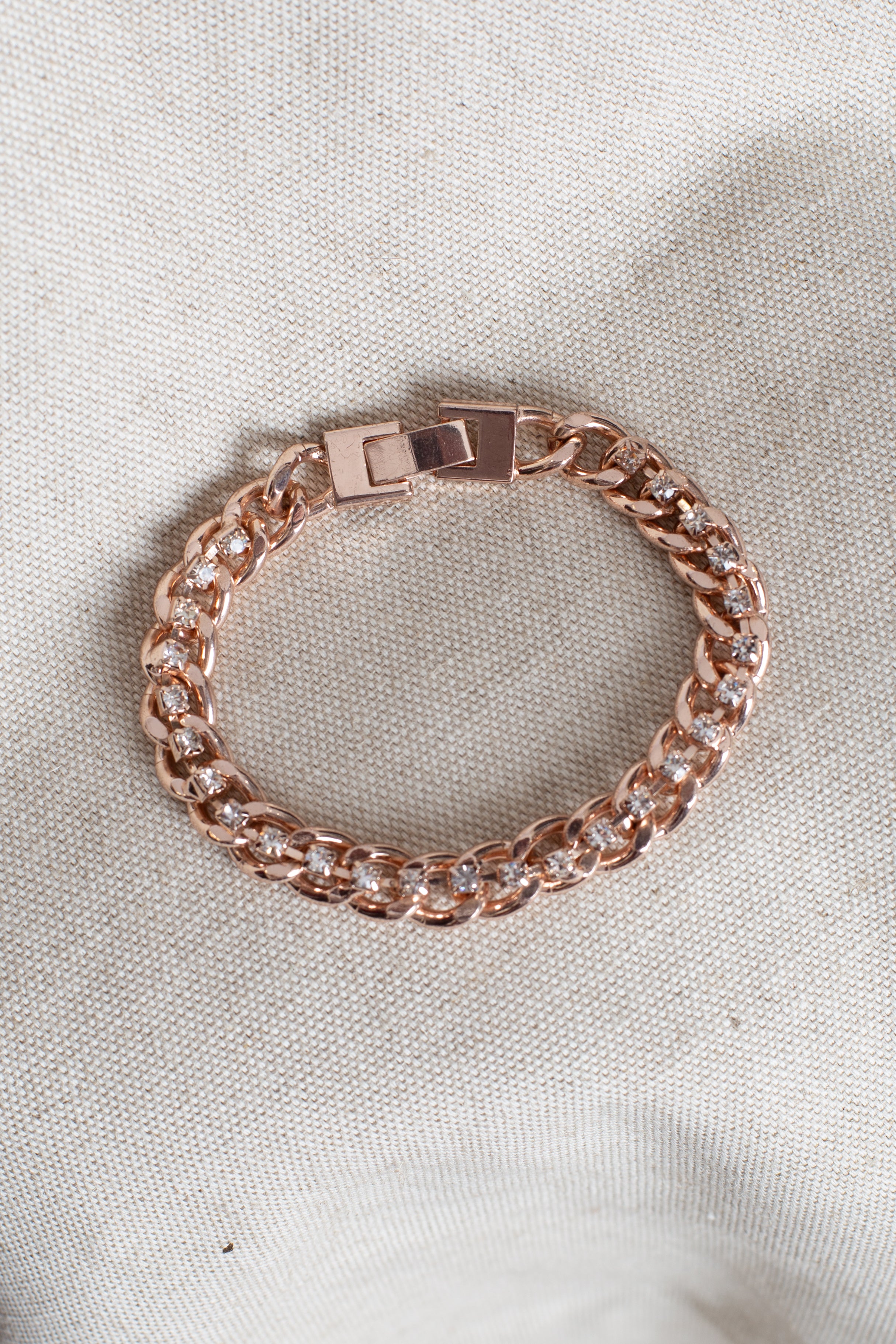 Bracelet Or Rose Serti