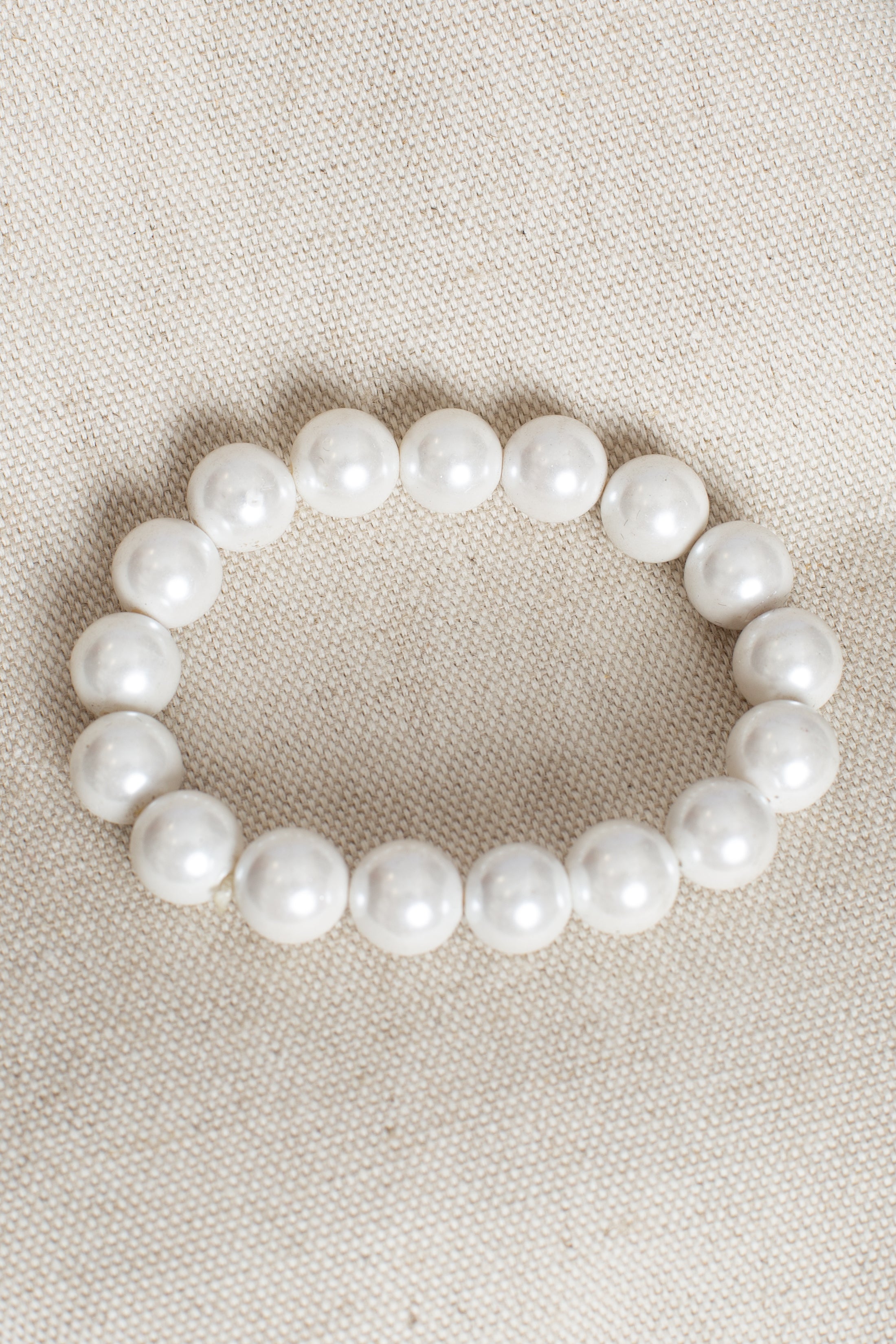 Bracelet Perles Blanches