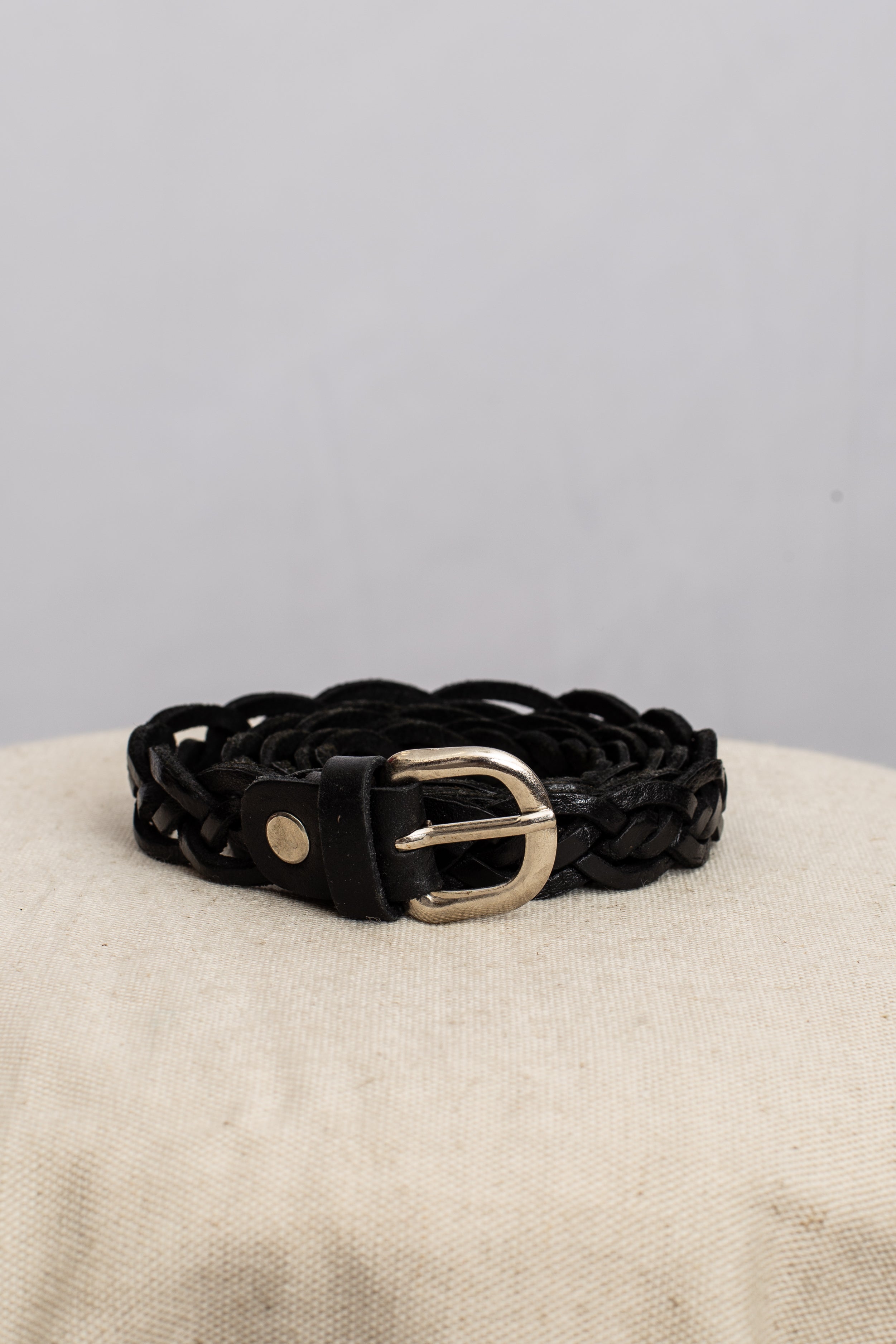 Ceinture Tressée Noire