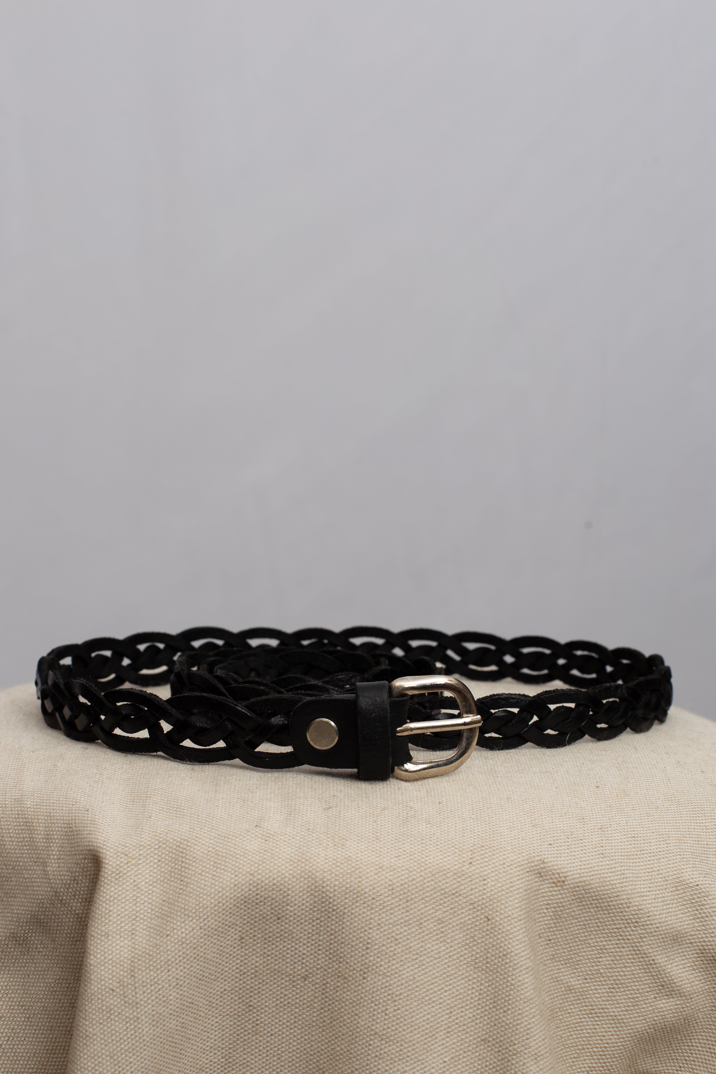 Ceinture Tressée Noire