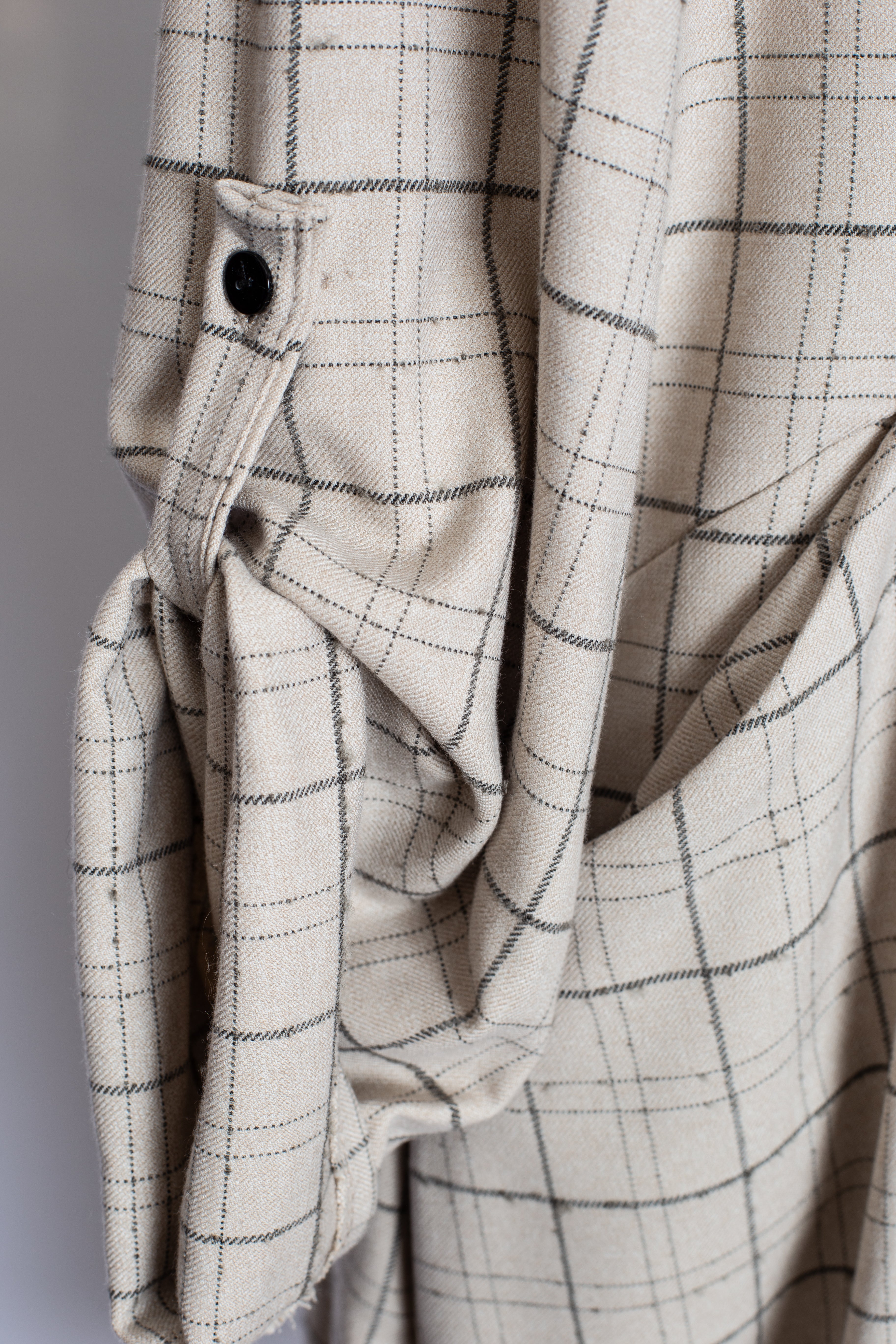 Robe Ample à Carreaux Ivoire