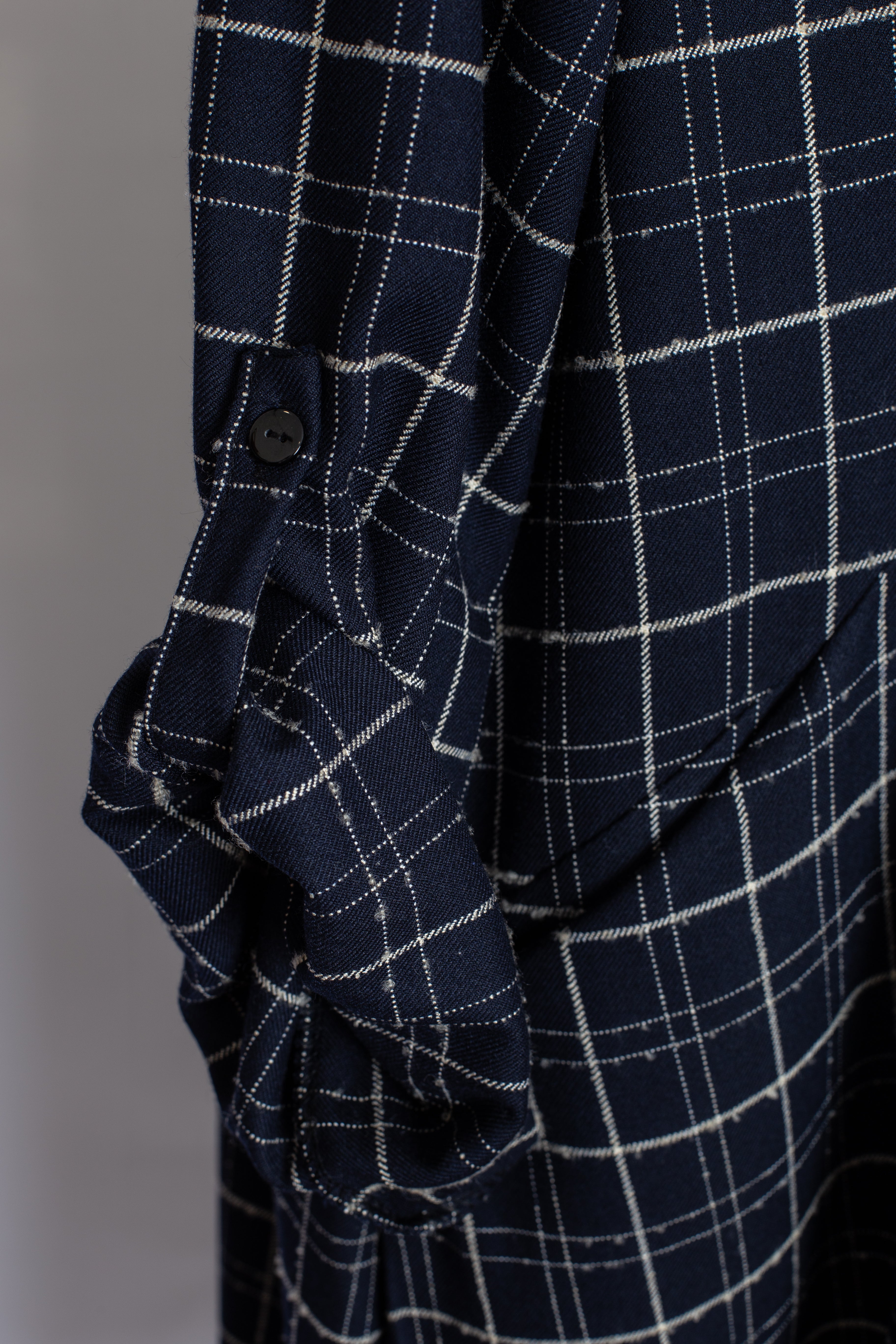 Robe Ample à Carreaux Bleu