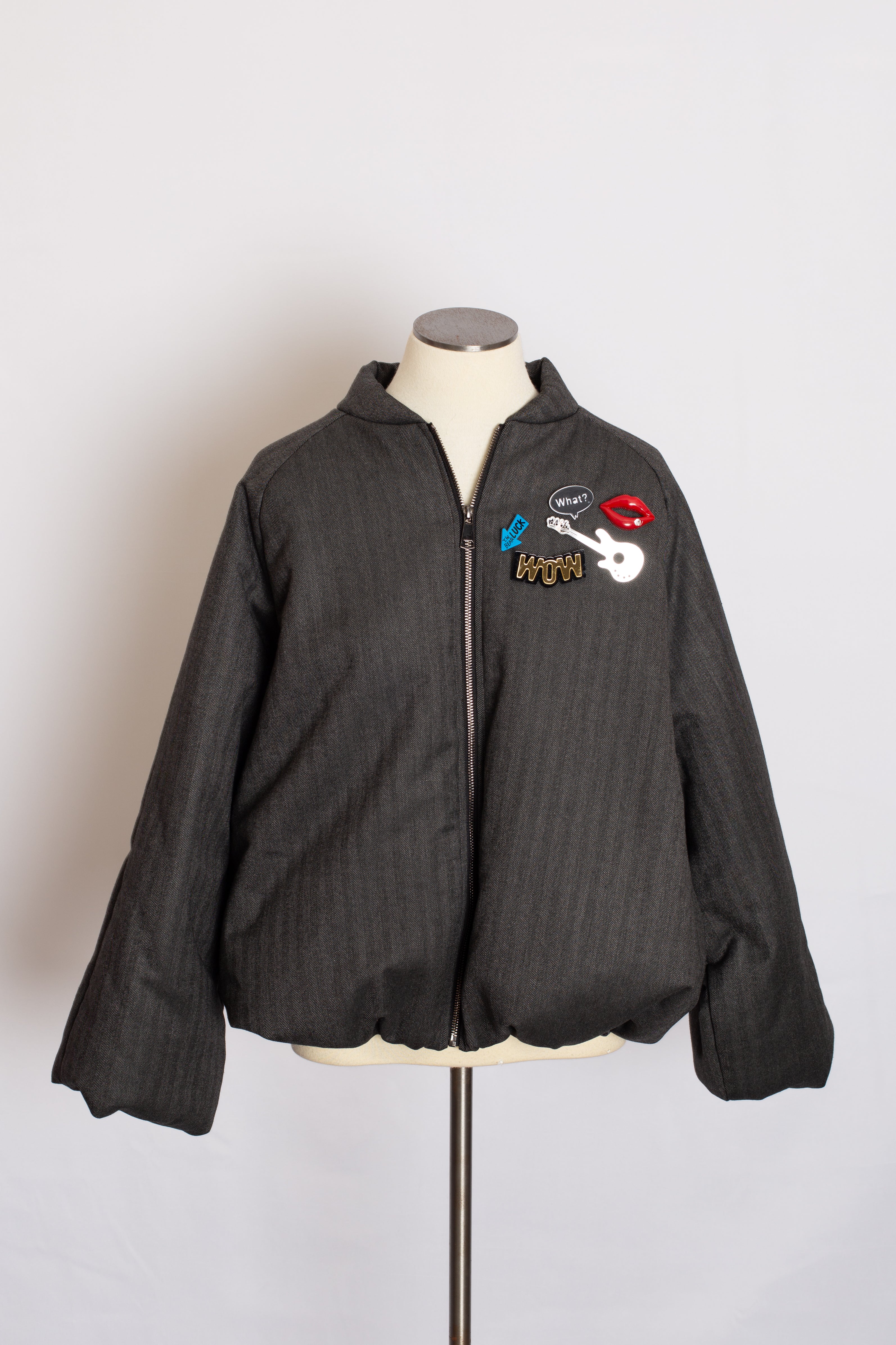 Blouson Gris Oversize