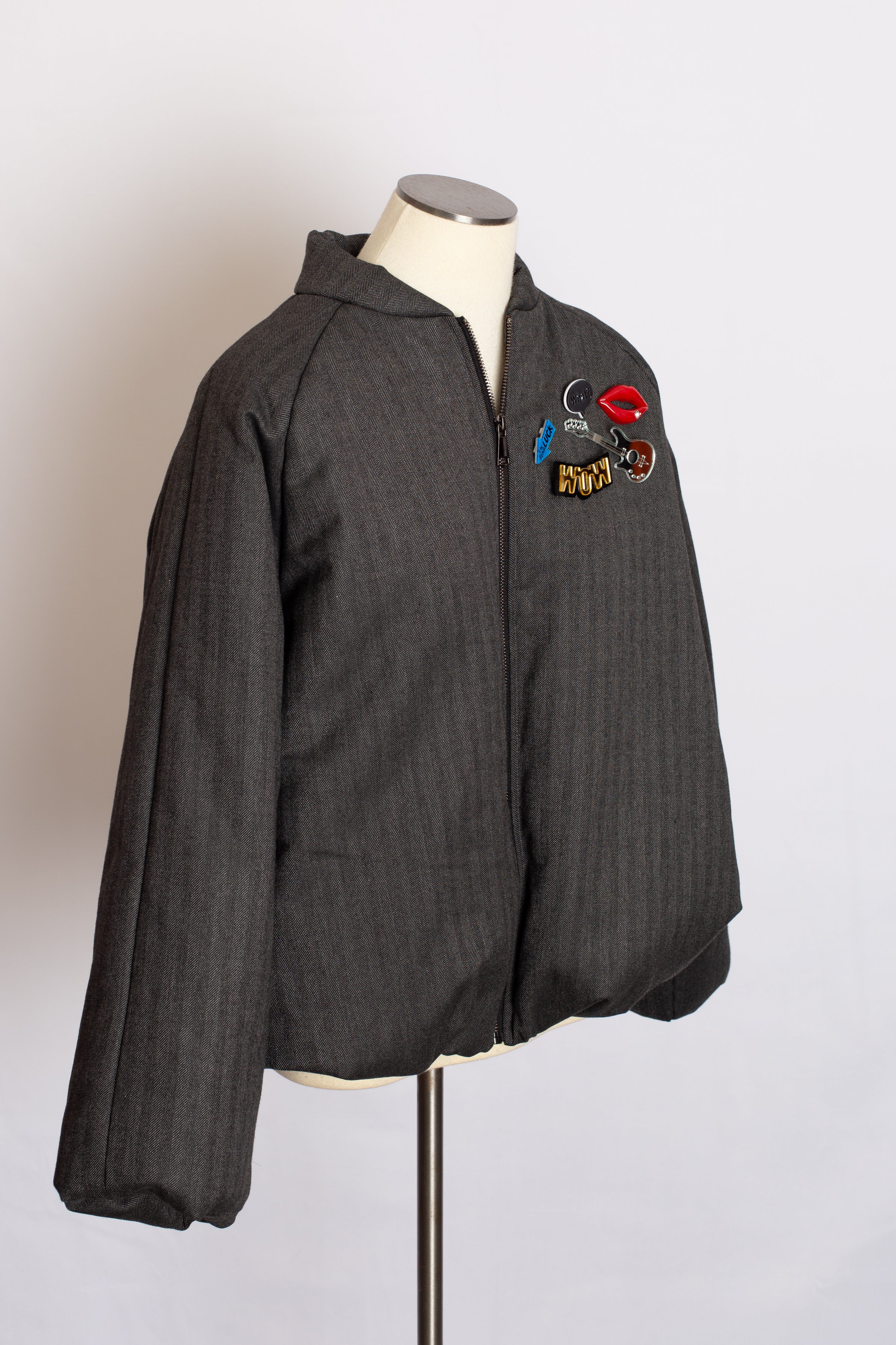 Blouson Gris Oversize