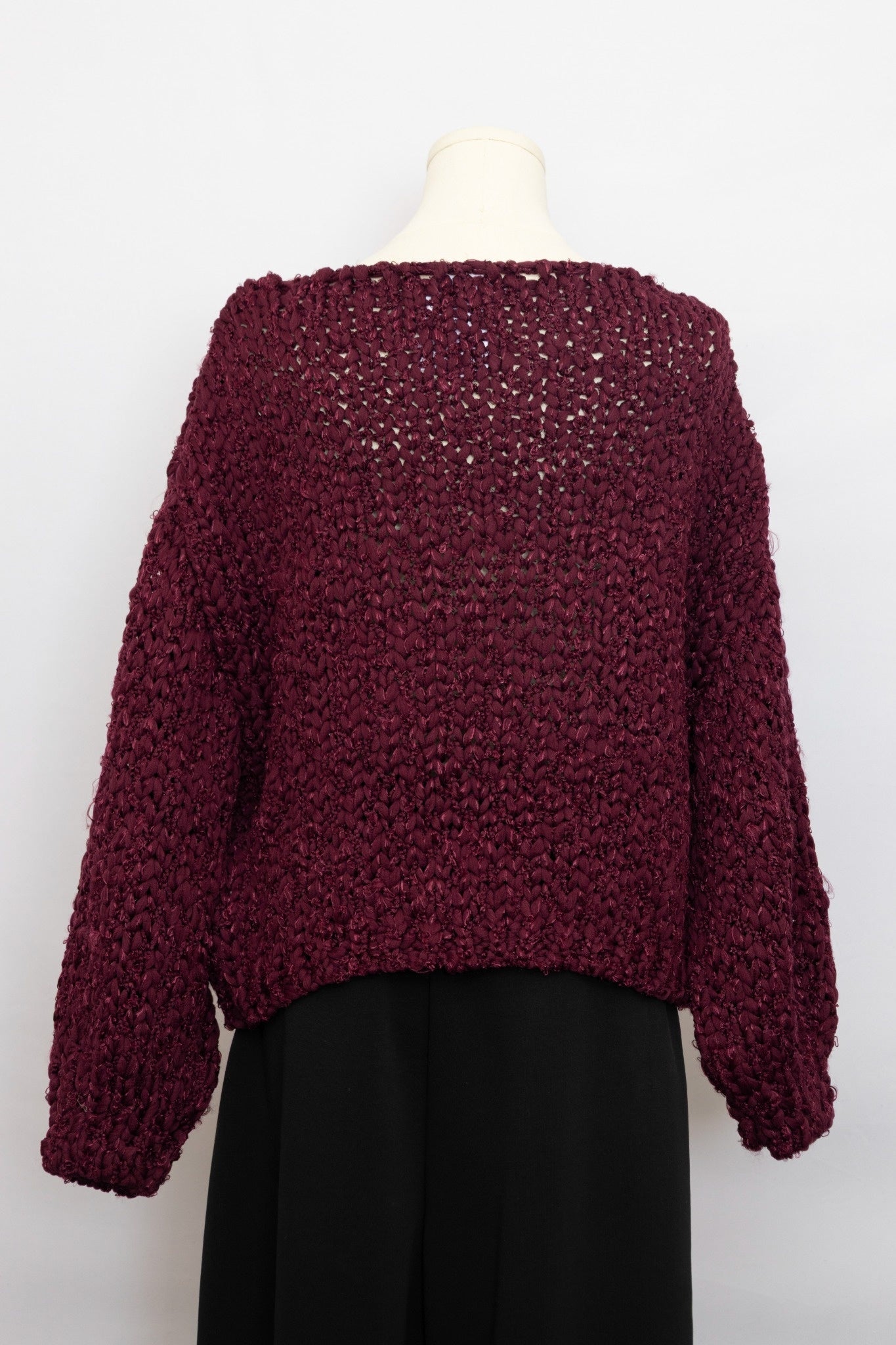 Pull ruban bordeaux