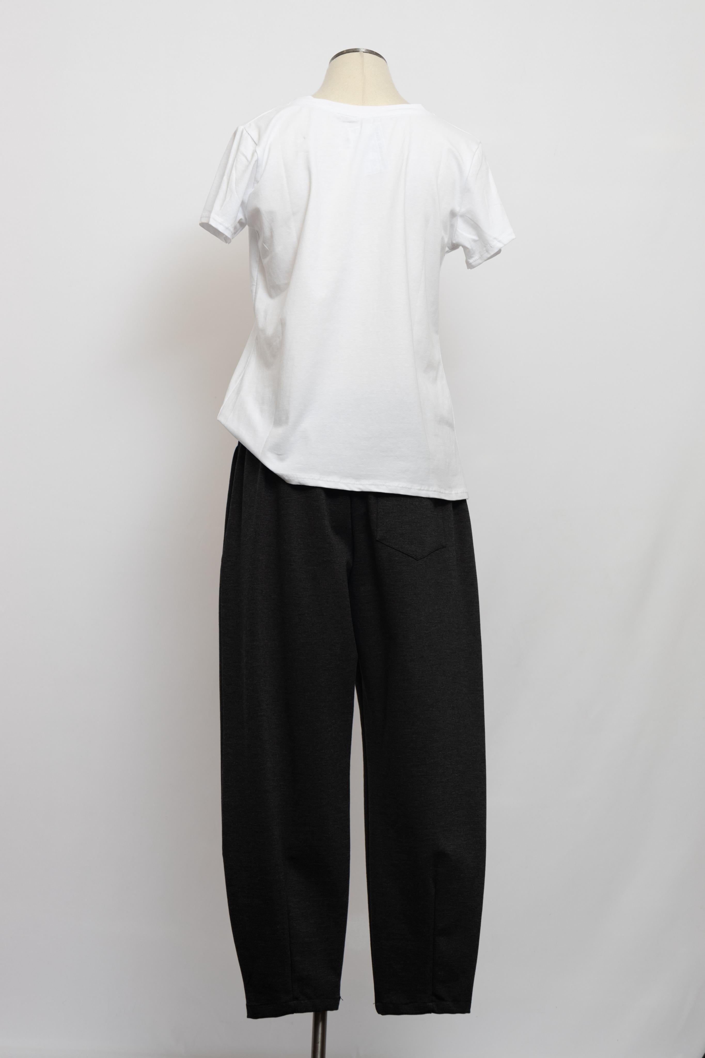 Pantalon Noir Droit