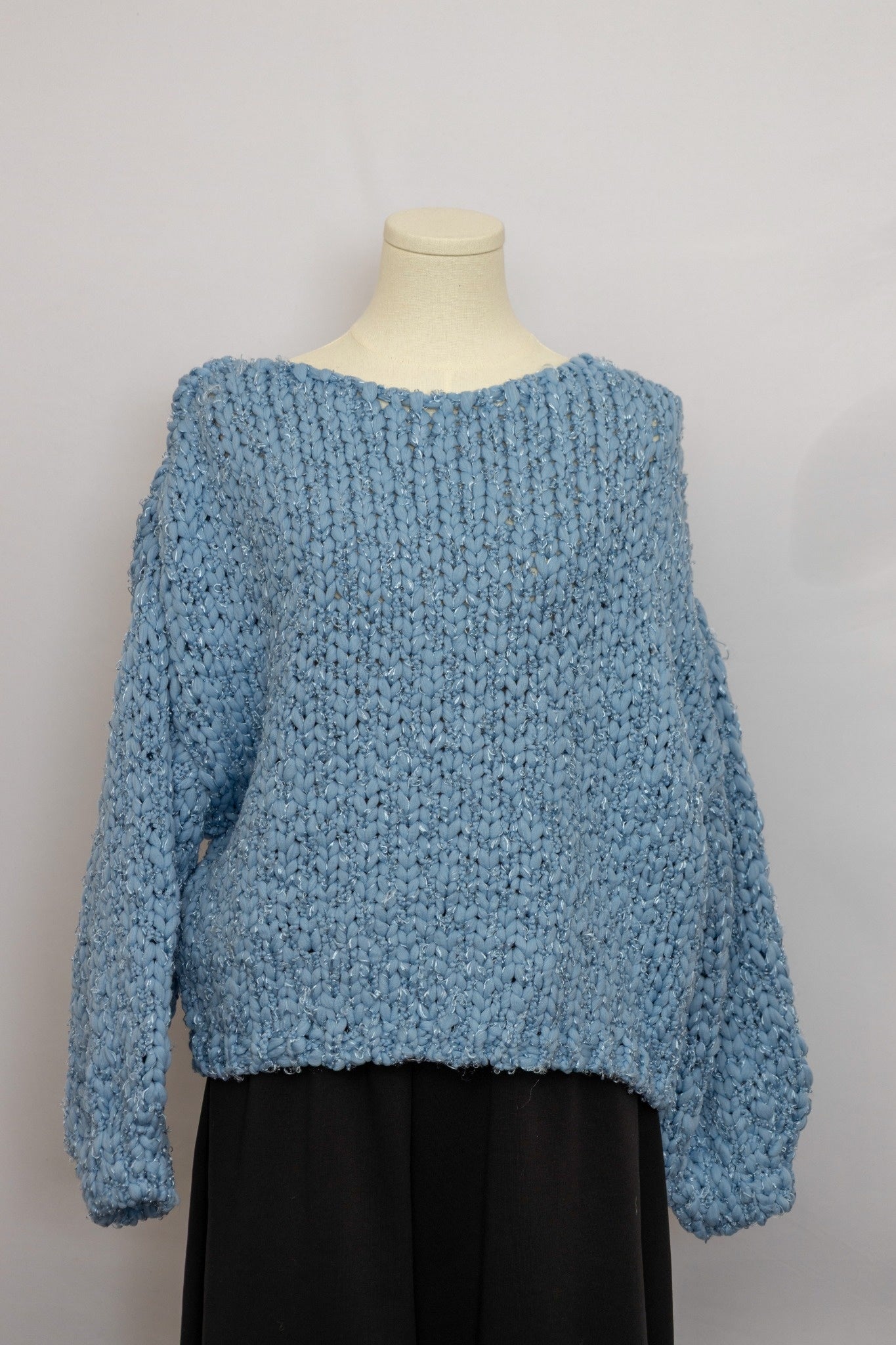 Pull ruban bleu
